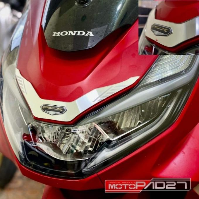 TERBAIK GARNISH LIST LAMPU DEPAN PCX 160 AKRILIC PREMIUM PNP BERGARANSI