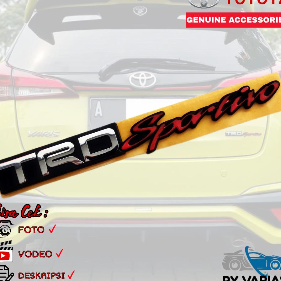 Emblem Yaris / Toyota Yaris Trd Sportivo/ Emblem Bagasi Toyota Yaris