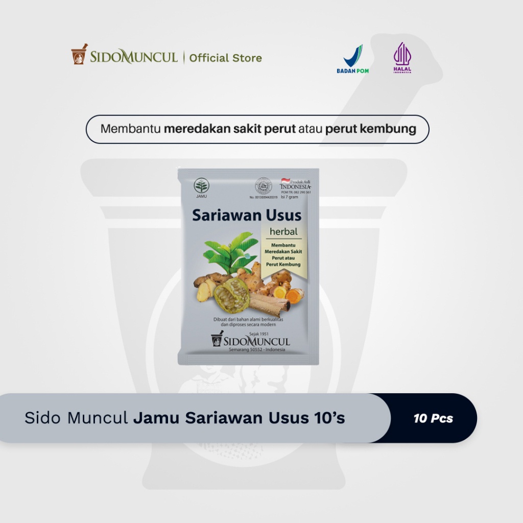 

Sido Muncul Jamu Sariawan Usus 10's - Meredakan Sakit Perut Kembung