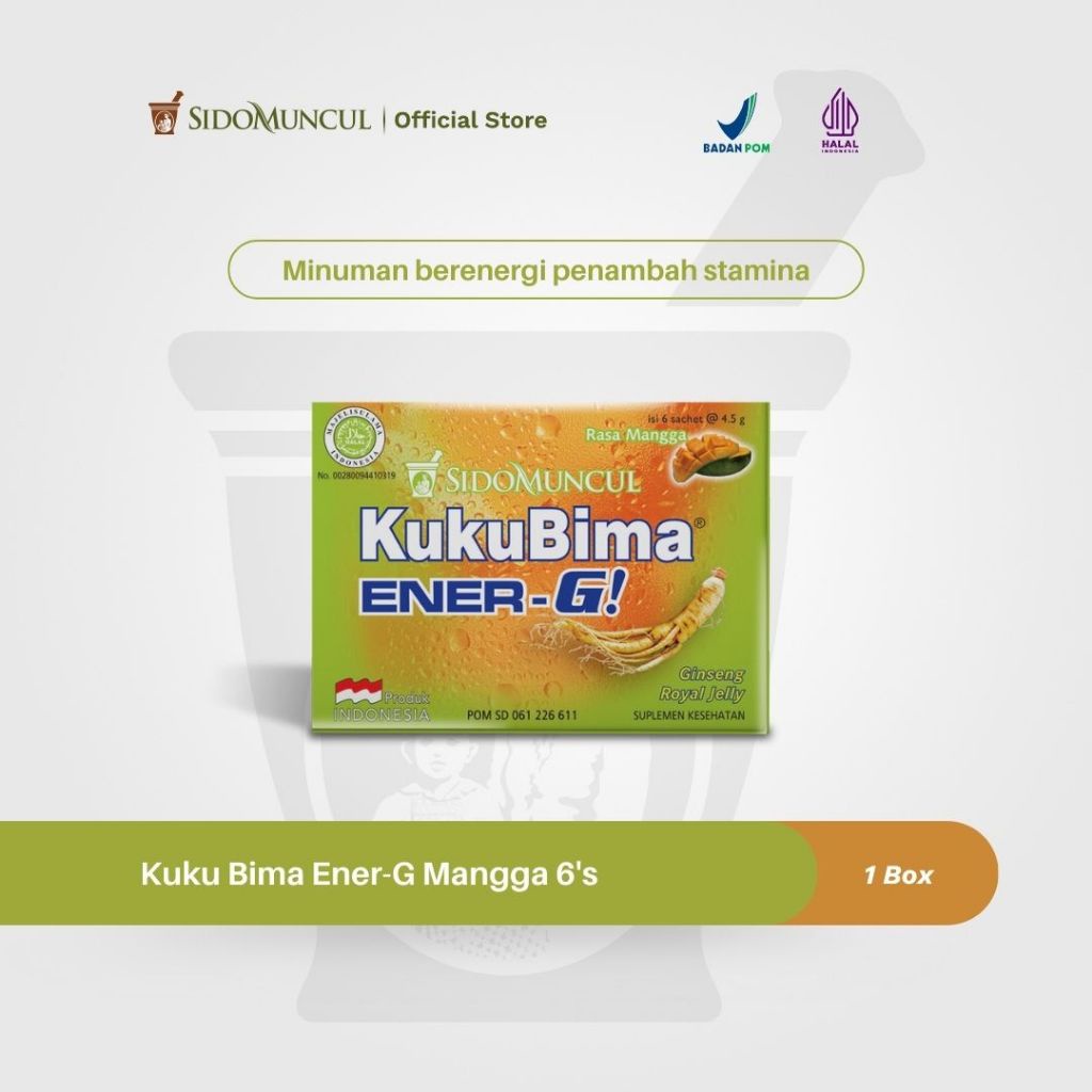 

Kuku Bima Ener-G Mangga 6's - Minuman Berenergi Penambah Stamina