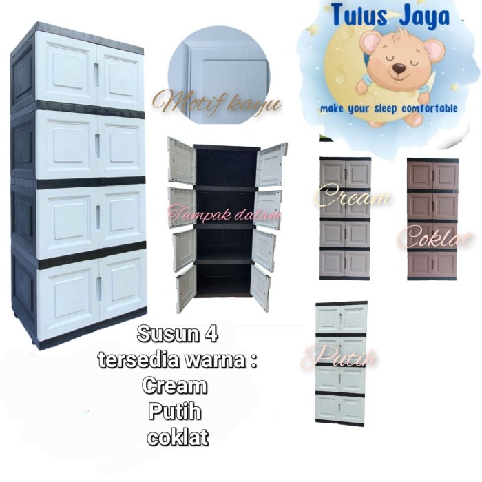 LEMARI JUMBO PLASTIK SUSUN 2, SUSUN 3, SUSUN 4