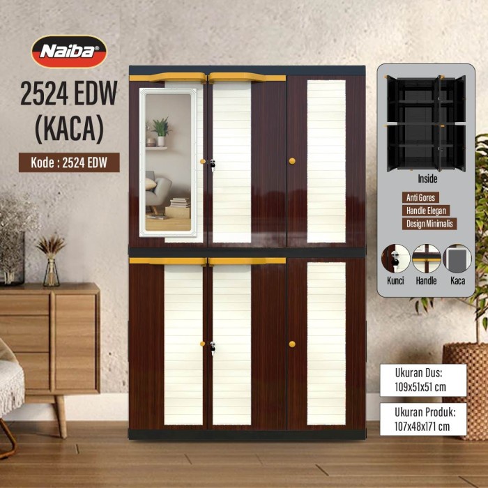 LEMARI MEGA MSC NAIBA FIT - SUSUN (KARGO JNE)