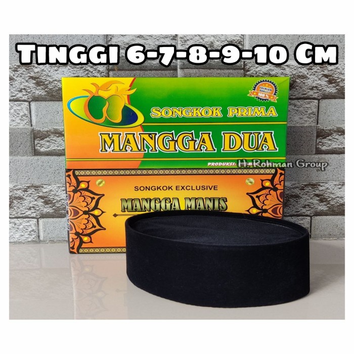 Peci Songkok Tinggi 6 Cm 7 Cm Peci Kopiah Tinggi 6Cm 7Cm Hitam Polos