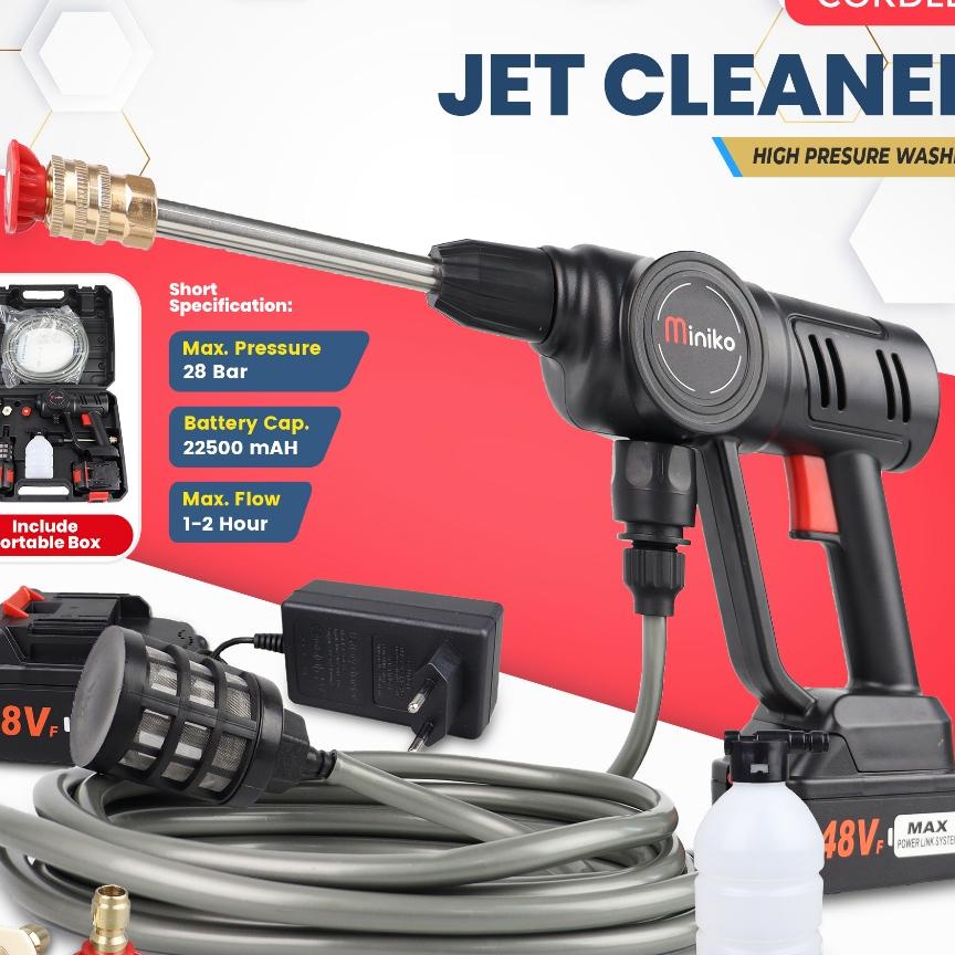 Jet Cleaner Cordless 48Volt Dan 96Volt Set Alat Cuci Motor Mobil Niko