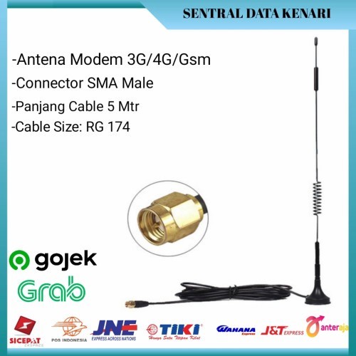 Antena Spiral 3M Kabel 3 Meter Penguat Signal Modem Wavecom Pool 2G 3G Ready