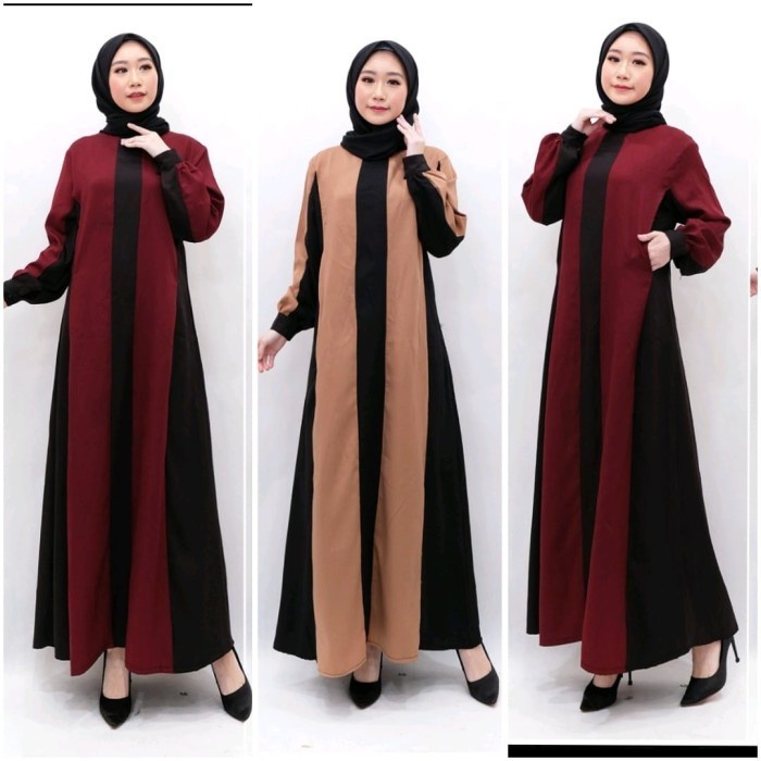 Maxi Turkey Samira, Dress Gamis Busui Wanita Muslim Ready