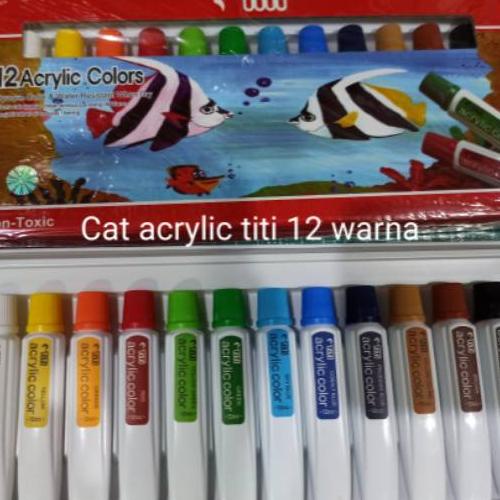 

Cat Acrylic Titi 12 Warna / Titi Acrylic 12 Colors / Joyko Cat Acrylic 12 Warna