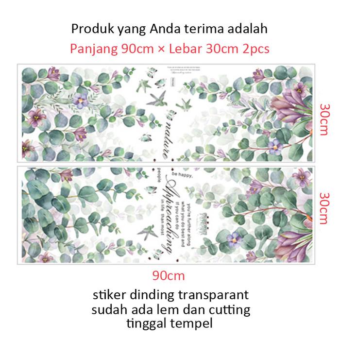 wall stiker dinding kamar tidur motif daun rambat ungu wall sticker Berkualitas