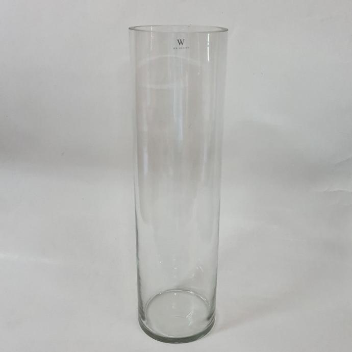 Vas bunga bulat kaca tabung Bamboo D tinggi 50 cm