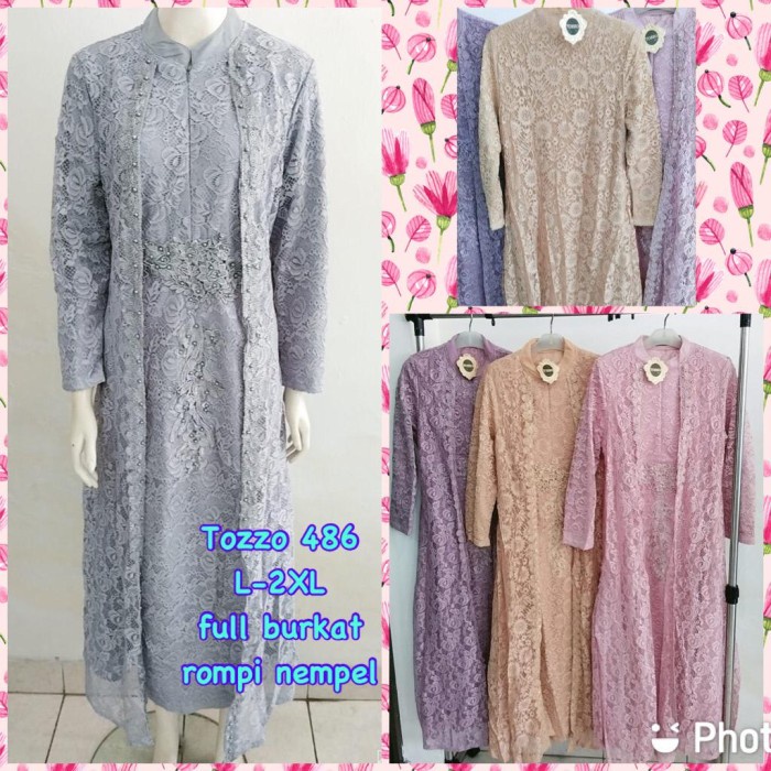 486.Gami import Tozzo Original full brukat model rompi nempel