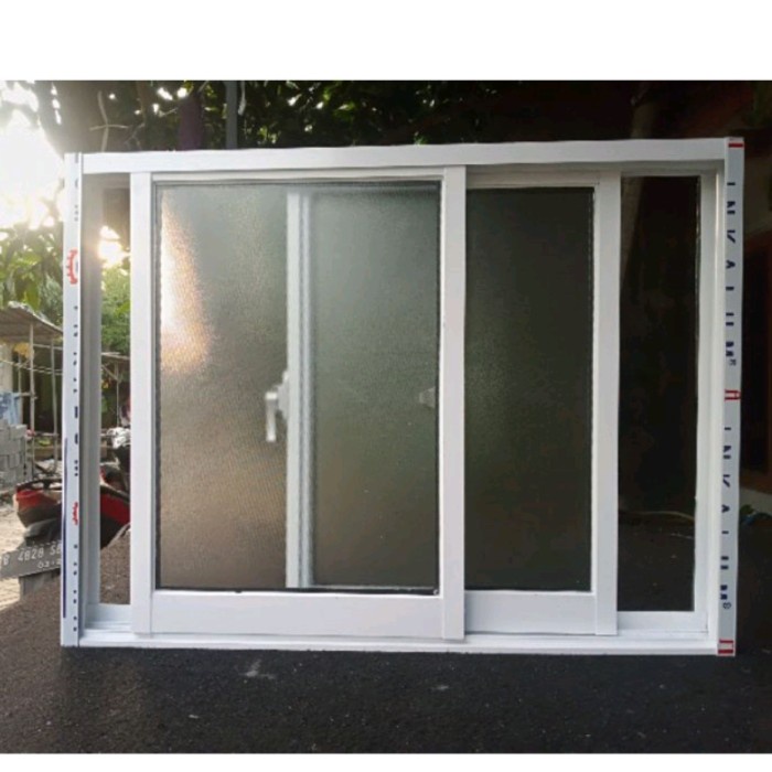 Promo Jendela Geser/ Jendela Sliding Almunium 80 Cm X 80 Cm