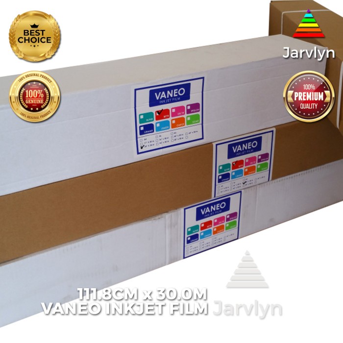 

Promo Inkjet Film Roll Merk Vaneo 111.8Cm X 30M Inkjet Paper Transparan Rol