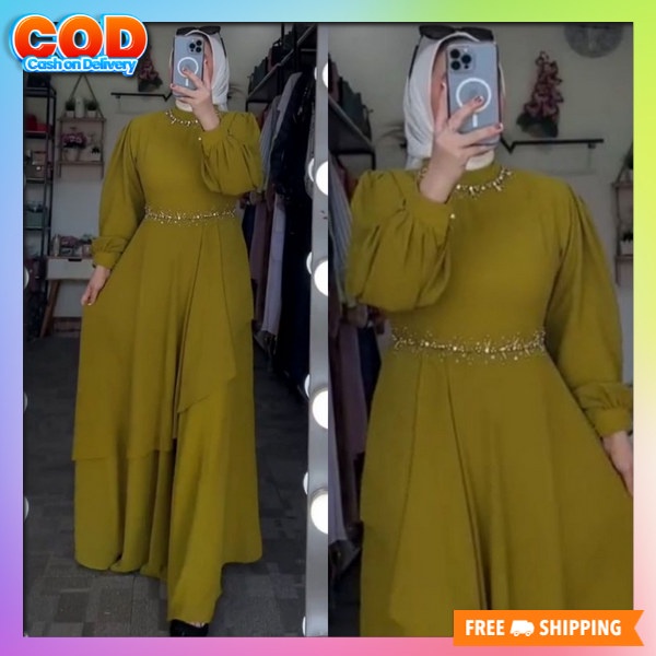 Buju Muslim Kekinian Gami Viral Branded Games Wanita Bj Pakaian Baju Terbaru 2024 Gamis Wanita Remaj