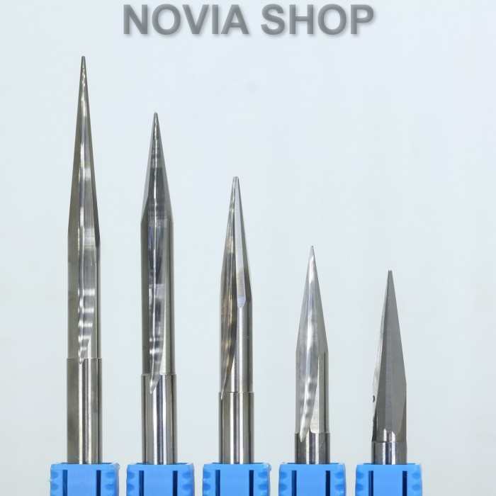 cusss order] Mata Router CNC Ukir Engraving V Bit 2F MDF Kayu Acrylic PE Nylon