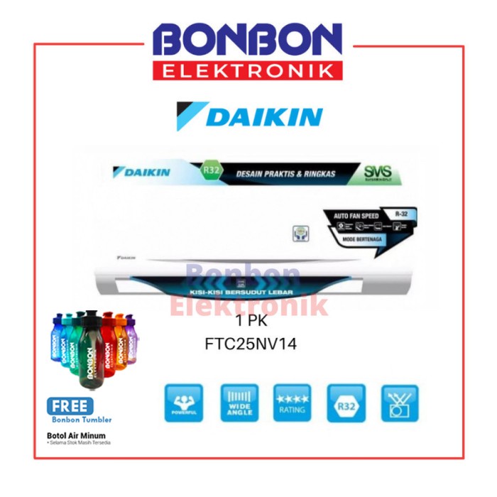 Daikin Ac 1Pk Ftc 25 Nv14 / 1 Pk Ftc25Nv14 Thailand Ready