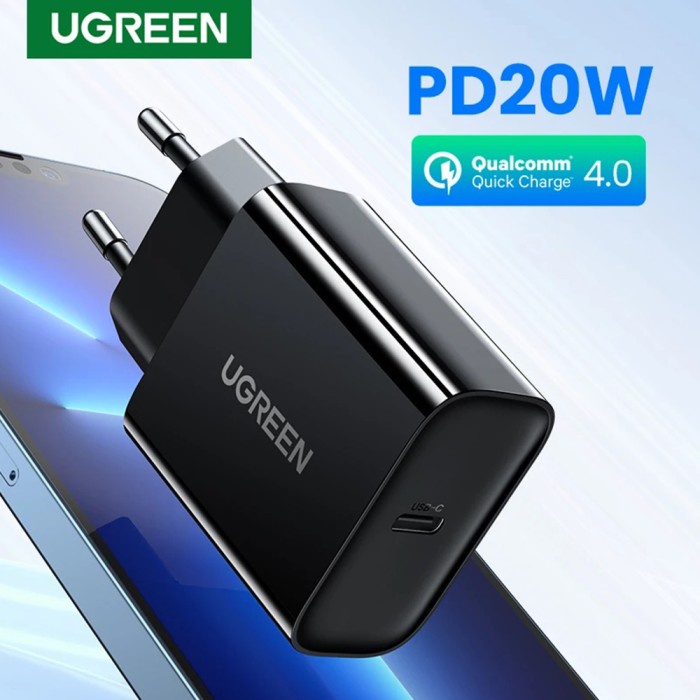 Wall Kepala Adaptor Charger Iphone 20W / 10W Ugreen Usb / Type C Fast