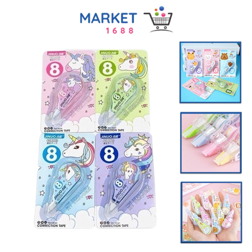 

Market1688 Correction Tape Students Stationary School Supplies 8M Multiple Color Tipe-x Karakter Lucu Penghapus PenaTip-ex Kertas Mini