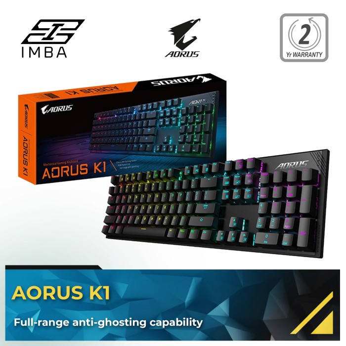 GIGABYTE AORUS K1 mechanical gaming Keyboard [Red Switch, RGB Fusion]