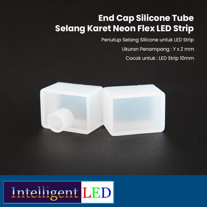 ] End Cap for Silicone Neon Flex White 15mm Flexible Strip Tutup Putih
