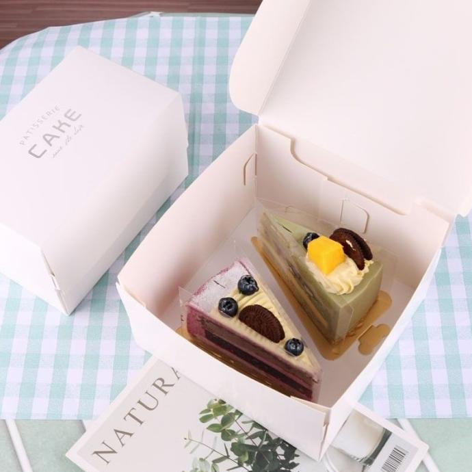 paling diminati] Kotak Dus Kue Cake SLICE Korean Box Tart Cupcakes Brownies Blackforest