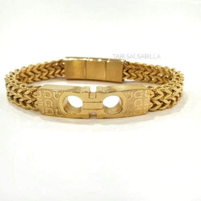 Gelang - Gelang Pria Rantai Double Titanium Pjg 22Cm Highquality