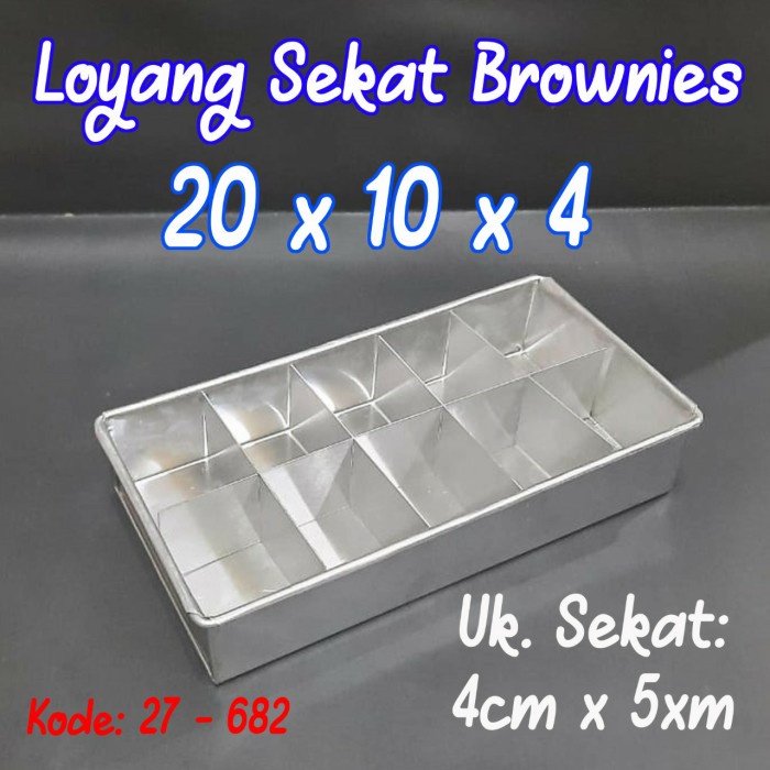 *#*#*#] Loyang Sekat Brownies 20 x 10 x 4 Sekat 4cm x 5cm