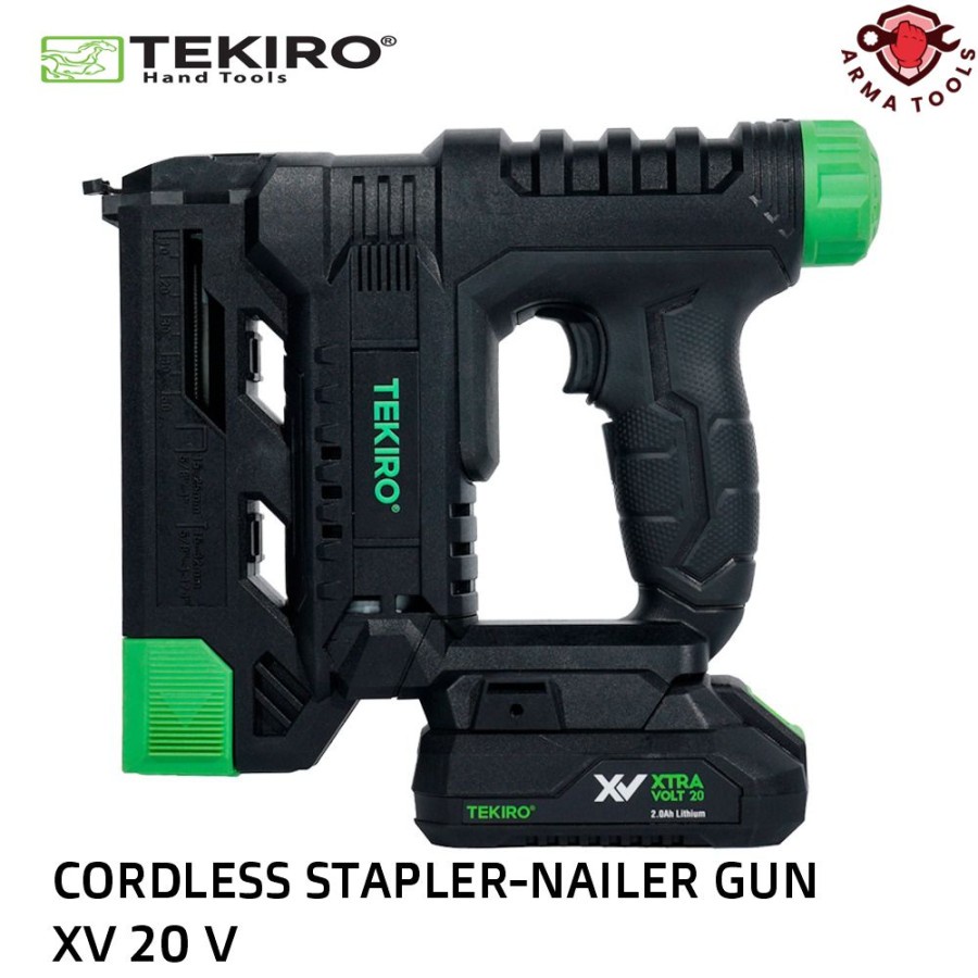 Tekiro Stapler Nailer Gun Cordless XV 20 V/ Mesin Paku Tembak Baterai
