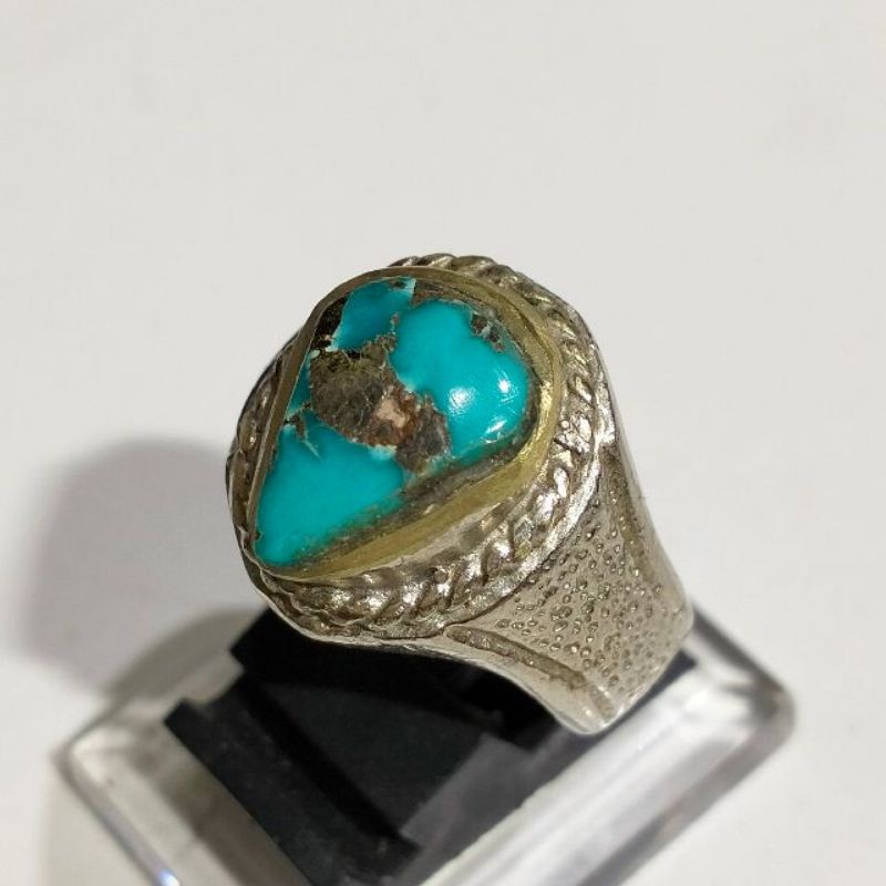 Natural batu pirus persia blue fancy kode PP37