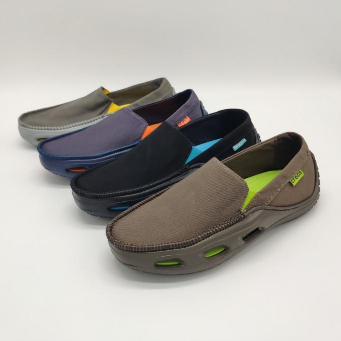 Sepatu Casual Crocs Tideline Sport Canvas Pria Sepatu Santai