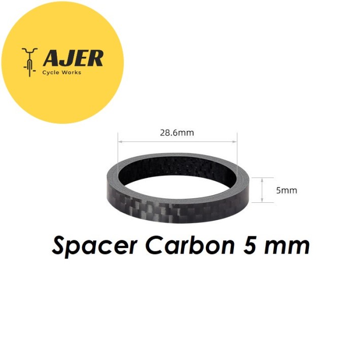 ring spacer carbon fiber fork headset stem os oversize sepeda f32a