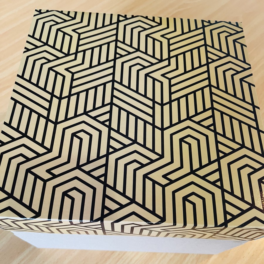 

5 pcs dus kue box cake kardus brown mozaik size 25 x 25 x 18 cm