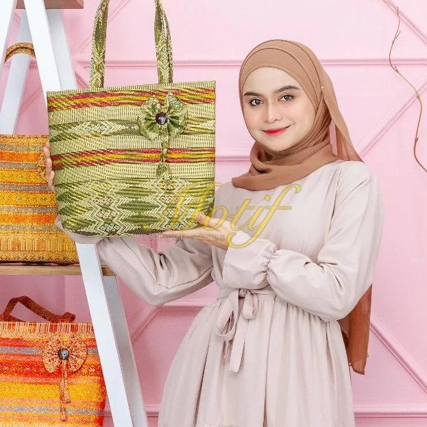 TOP SALE TAS TOTE BAG WANITA BATIK SONGKET TAS IBU PENGAJIAN TERPOPULER