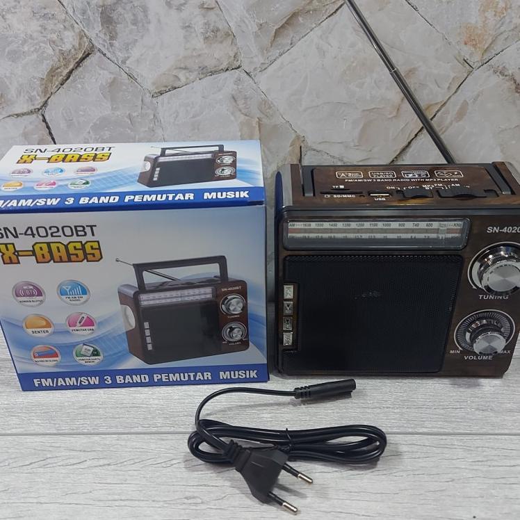 Cod Radio Sonia Sn-4020Bt X-Bass Fm/Am/Sw 3Band Pemutaran Musik//Radio Bluetooth Sonia Sn-4020Bt X-B