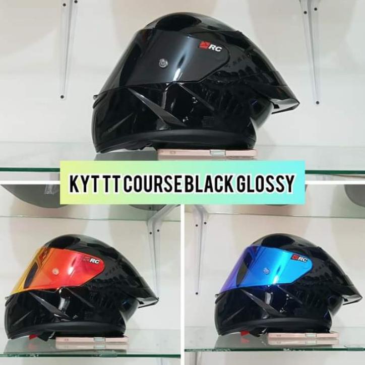 Helm Kyt Tt Course Hitam Doff/ Kyt Ttc Paket Ganteng/Helm Kyt Tt Course