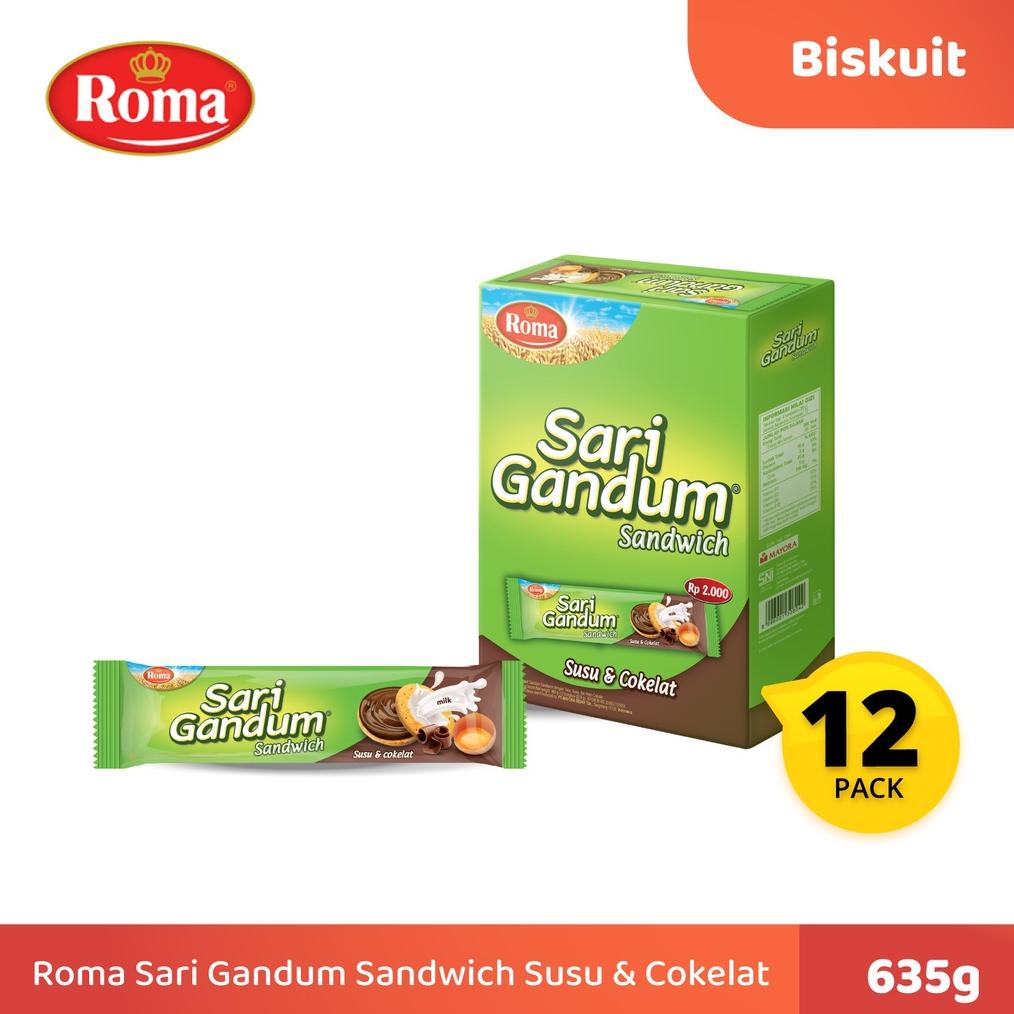 

Ready Roma Sari Gandum Cokelat 12 Sachet 36 gr