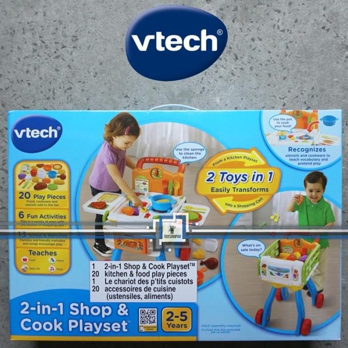 Vtech 2 in 1 2in1 Shop & Cook Playset and Mainan Masak Belanja