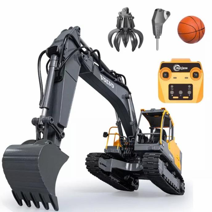 Double E RC Excavator Volvo EC160E 1/16 Scale 2.4Ghz