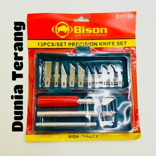 

Pisau Ukir Bison Set 13Pcs - Hobby Knife 13 Pcs Precision Knife G11150 Best