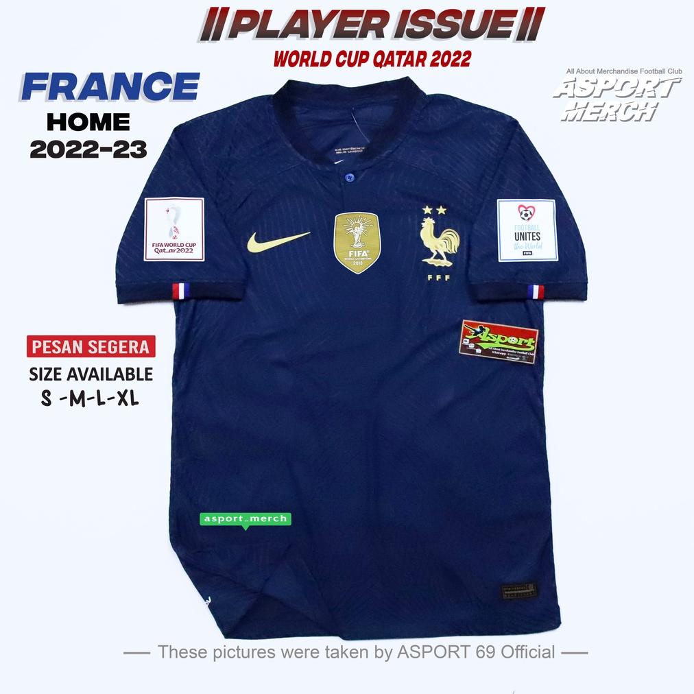 PROMO PERANCIS HOME PLAYER ISSUE JERSEY BOLA PRANCIS HOME WORLDCUP 2022 2023 JERSEY FRANCE PREMIUM H