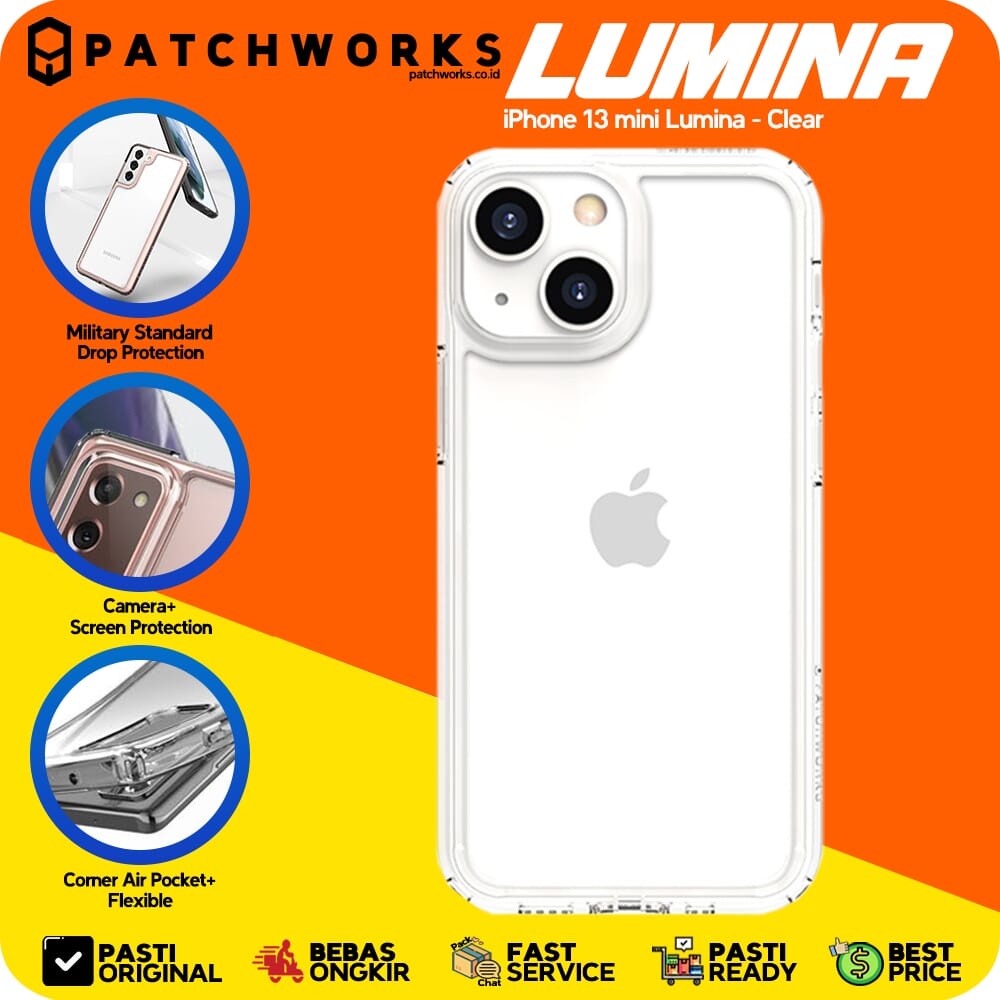 Patchworks iPhone 13 mini Lumina Clear Softcase Anti Crack Slim Armor