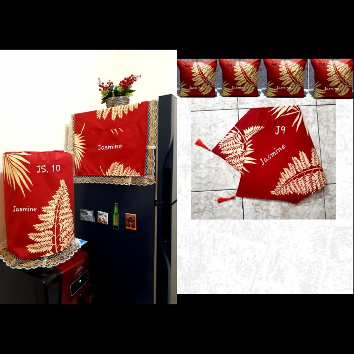 Set Taplak Meja Tamu & Sarung Bantal Sofa, Tutup Kulkas