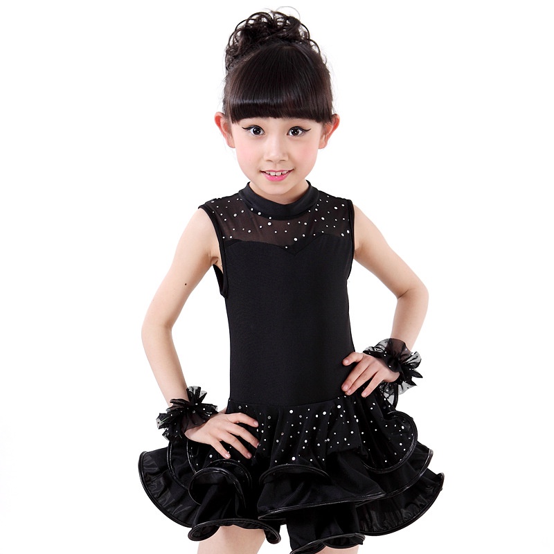 Summer Children's Latin Dance Clothes Girls' Latin Dance Clothes Sleeveless Dancing Dress Girls' Lat