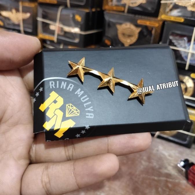 Terlaris Pin Bintang 3 Tiga Baret Bivakmut Letjend Exclusive Stok Terbatas