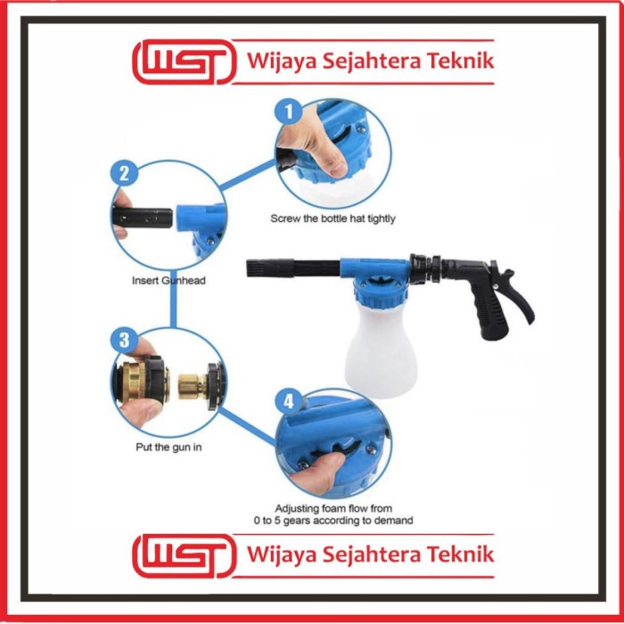 foam gun snow foam lance semprotan cuci mobil motor gun snow wash