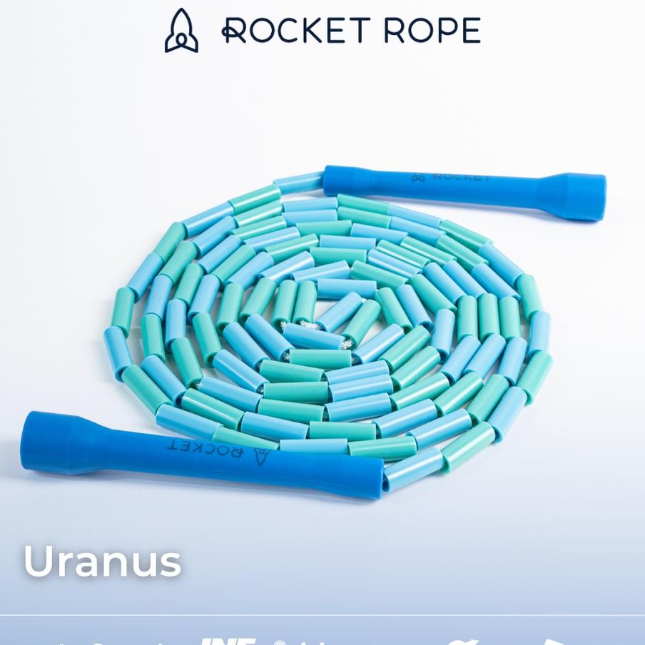 [Roet Rope] Uranus 2 Colors Beaded Jump Rope Lky Way Series Short Handle Beads Jumprope Skipping Rope Lompat Tali Fitness Workout Skiping 2 Warna Warni Colour Olahraga