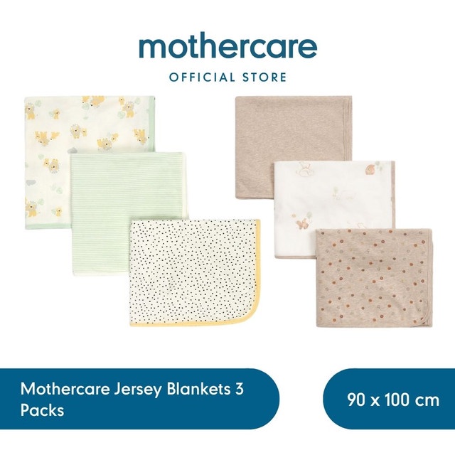 Mothercare Jersey Blankets 3 Packs - Selimut Tidur Bayi