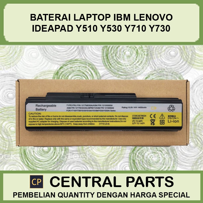 Baterai Lenovo Y510 Y530 Y630 Y710