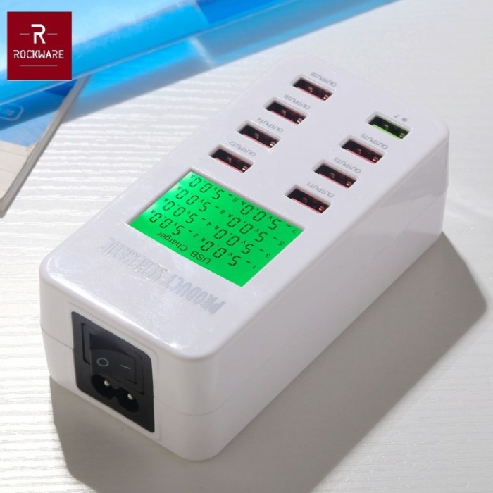 ROCKWARE WLX-A8 - 6 USB Port Charger QC 3.0 - Charger USB 6 Port