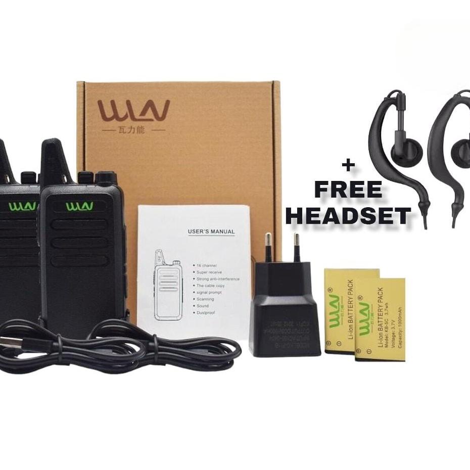 Pxton - Sepasang Ht Wln Kd - C1 Ht Uhf Free Handsfree Lengkap Kdc1 Wlan Isi 2Pcs Walkie Talkie / Ht 