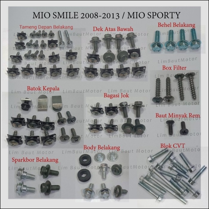 baut full set body mio sporty mio smile baut cvt